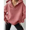 imageSHEWIN Women Casual Oversized Long Sleeve Fleece Sweatshirt Hoodies with Pockets SXXLPink