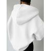 imageSHEWIN Women Casual Oversized Long Sleeve Fleece Sweatshirt Hoodies with Pockets SXXLWhite