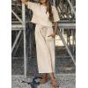imageSHEWIN Womens 2 Piece Outfits Sweatsuit Casual Short Sleeve Pullover Tops and Drawstring Wide Leg Pants Lounge SetsApricot