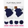 imageSHEWIN Womens 2 Piece Outfits Sweatsuit Casual Short Sleeve Pullover Tops and Drawstring Wide Leg Pants Lounge SetsBlue