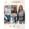 imageSHEWIN Womens Hoodies Casual Long Sleeve Textured Pullover Tops Loose Drawstring Sweatshirt with PocketGray