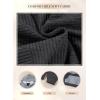 imageSHEWIN Womens Hoodies Casual Long Sleeve Textured Pullover Tops Loose Drawstring Sweatshirt with PocketGray