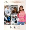 imageSHEWIN Womens Hoodies Casual Long Sleeve Textured Pullover Tops Loose Drawstring Sweatshirt with PocketPink