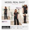 imageSHEWIN Womens Pajama Sets Long Sleeve Short Sleeve 2 Piece Lounge Sets Ribbed Knit Sweater SleepwearBlack