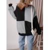 imageSHEWIN Womens Sweatshirts Casual Loose Button Henley Pullover Top Color Block 2024 Fall Fashion OutfitsBlack