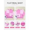 imageSHEWIN Womens Sweatshirts Casual Loose Button Henley Pullover Top Color Block 2024 Fall Fashion OutfitsPink