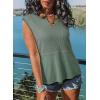 imageSHEWIN Womens Tank Tops Casual V Neck Waffle Knit Summer Top Loose Sleeveless ShirtsGreen