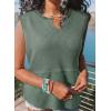 imageSHEWIN Womens Tank Tops Casual V Neck Waffle Knit Summer Top Loose Sleeveless ShirtsGreen