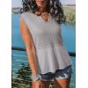 imageSHEWIN Womens Tank Tops Casual V Neck Waffle Knit Summer Top Loose Sleeveless ShirtsGrey