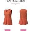 imageSHEWIN Womens Tank Tops Casual V Neck Waffle Knit Summer Top Loose Sleeveless ShirtsOrange