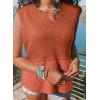 imageSHEWIN Womens Tank Tops Casual V Neck Waffle Knit Summer Top Loose Sleeveless ShirtsOrange