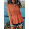 imageSHEWIN Womens Tank Tops Casual V Neck Waffle Knit Summer Top Loose Sleeveless ShirtsOrange