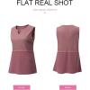 imageSHEWIN Womens Tank Tops Casual V Neck Waffle Knit Summer Top Loose Sleeveless ShirtsRed