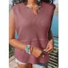 imageSHEWIN Womens Tank Tops Casual V Neck Waffle Knit Summer Top Loose Sleeveless ShirtsRed