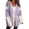 imageSHEWIN Oversized Sweatshirt For Women Casual Long Sleeve Button Down Hoodies Womens Fall Fashion 2024Orchid Petal