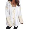 imageSHEWIN Oversized Sweatshirt For Women Casual Long Sleeve Button Down Hoodies Womens Fall Fashion 2024White