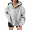 imageSHEWIN Women Casual Oversized Long Sleeve Fleece Sweatshirt Hoodies with Pockets SXXLLight Gray