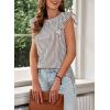 imageSHEWIN Summer Tops Crewneck Tank Tops for Women 2025 Casual Ruffle Sleeveless Tops ShirtsA Gray  Run Small  Order One Size Up
