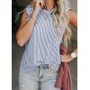 imageSHEWIN Summer Tops Crewneck Tank Tops for Women 2025 Casual Ruffle Sleeveless Tops ShirtsC Sky Blue  Run Small  Order One Size Up