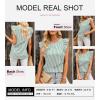 imageSHEWIN Summer Tops Crewneck Tank Tops for Women 2025 Casual Ruffle Sleeveless Tops ShirtsD Green  Run Small  Order One Size Up
