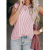 imageSHEWIN Summer Tops Crewneck Tank Tops for Women 2025 Casual Ruffle Sleeveless Tops ShirtsE Pink  Run Small  Order One Size Up