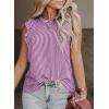 imageSHEWIN Summer Tops Crewneck Tank Tops for Women 2025 Casual Ruffle Sleeveless Tops ShirtsF Purple
