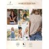 imageSHEWIN Summer Tops for Women Casual Crew Neck Waffle Knit Cap Sleeve Shirts Tank TopBrown