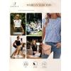 imageSHEWIN Summer Tops for Women Casual Crew Neck Waffle Knit Cap Sleeve Shirts Tank TopDark Blue
