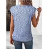 imageSHEWIN Summer Tops for Women Casual Crew Neck Waffle Knit Cap Sleeve Shirts Tank TopDark Blue