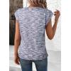 imageSHEWIN Summer Tops for Women Casual Crew Neck Waffle Knit Cap Sleeve Shirts Tank TopGray