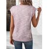 imageSHEWIN Summer Tops for Women Casual Crew Neck Waffle Knit Cap Sleeve Shirts Tank TopPurple