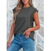 imageSHEWIN Summer Tops Casual Short Sleeve Shirts Loose Crewneck Oversized Tshirts for WomenBlack
