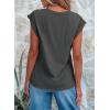 imageSHEWIN Summer Tops Casual Short Sleeve Shirts Loose Crewneck Oversized Tshirts for WomenBlack