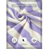 imageSHEWIN Womens Summer Tops Casual Short Sleeve Sweatshirt Color Block Striped Polo Shirts V Neck Pullover Tees Loose BlousesOrchid Petal Stripe