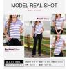 imageSHEWIN Womens Summer Tops Casual Short Sleeve Sweatshirt Color Block Striped Polo Shirts V Neck Pullover Tees Loose BlousesOrchid Petal Stripe