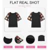 imageSHEWIN Womens Summer Tops Casual Short Sleeve T Shirts Crewneck Boho Crochet Floral Print Shirt BlousesBlack