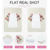 imageSHEWIN Womens Summer Tops Casual Short Sleeve T Shirts Crewneck Boho Crochet Floral Print Shirt BlousesWhite