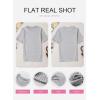 imageSHEWIN Womens Short Sleeve Summer Tops Crewneck Knit Solid Loose Casual Basic T Shirts Tee BlousesGrey