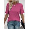 imageSHEWIN Womens Short Sleeve Summer Tops Crewneck Knit Solid Loose Casual Basic T Shirts Tee BlousesPink