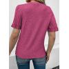 imageSHEWIN Womens Short Sleeve Summer Tops Crewneck Knit Solid Loose Casual Basic T Shirts Tee BlousesPink