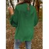 imageSHEWIN Womens Blouses Dressy Casual Smocked Tops Crew Neck Chiffon Long Sleeve Shirts Spring Outfits 2025Dark Green