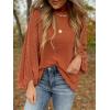 imageSHEWIN Womens Blouses Dressy Casual Smocked Tops Crew Neck Chiffon Long Sleeve Shirts Spring Outfits 2025Gold Flame