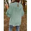 imageSHEWIN Womens Blouses Dressy Casual Smocked Tops Crew Neck Chiffon Long Sleeve Shirts Spring Outfits 2025Smoke Green