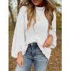 imageSHEWIN Womens Blouses Dressy Casual Smocked Tops Crew Neck Chiffon Long Sleeve Shirts Spring Outfits 2025White