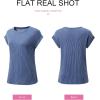 imageSHEWIN Womens Shirts Casual Crewneck Cap Sleeve T Shirt Cute Summer Tops Loose Knitted BlousesDark Blue