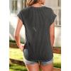 imageSHEWIN Womens Shirts Casual Crewneck Cap Sleeve T Shirt Cute Summer Tops Loose Knitted BlousesDark Grey