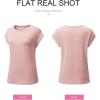 imageSHEWIN Womens Shirts Casual Crewneck Cap Sleeve T Shirt Cute Summer Tops Loose Knitted BlousesPink