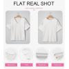 imageSHEWIN Womens Shirts Waffle Knit Tops Short Sleeve V Neck T Shirts Spring Tops for WomenWhite