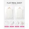 imageSHEWIN Womens Summer Tops Casual Crewneck Cap Sleeve Shirts Lightweight Crochet Knit Texture Tank Top BlousesWhite