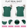 imageSHEWIN Womens Summer Tops Crewneck Short Sleeve T Shirts Casual Patchwork Hollow Out Loose Tank TopGreen